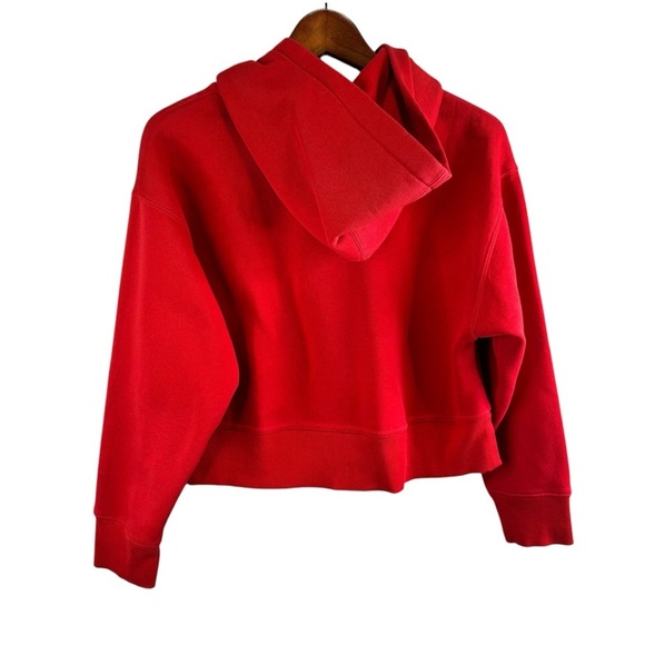 Zara Red Cropped Hooded Sweater Size Small - Picture 4 of 7